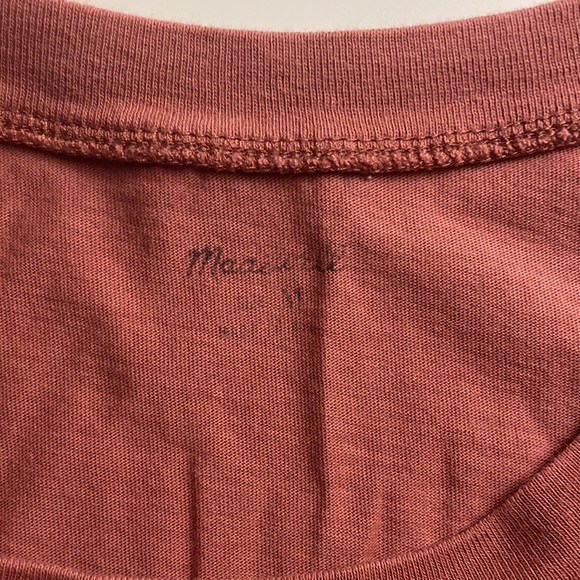 Front Tie Burgundy/ Brown Tee - Picture 4 of 4